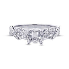 0.33ct 14k White Gold Diamond Semi-mount Ring