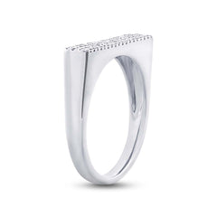 0.27ct 14k White Gold Diamond Pave Lady's Ring Size 5.25