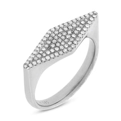 0.25ct 14k White Gold Diamond Pave Lady's Ring Size 5.5