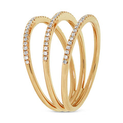 0.20ct 14k Yellow Gold Diamond Lady's Ring Size 6