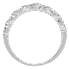 0.57ct 14k White Gold Diamond Lady's Band Size 5.5