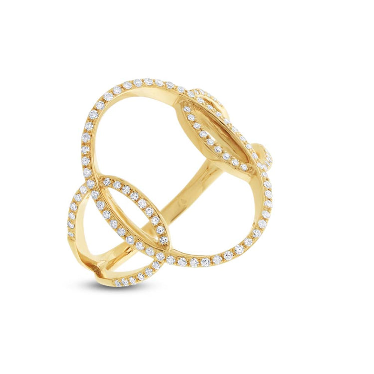 0.27ct 14k Yellow Gold Diamond Lady's Ring Size 9
