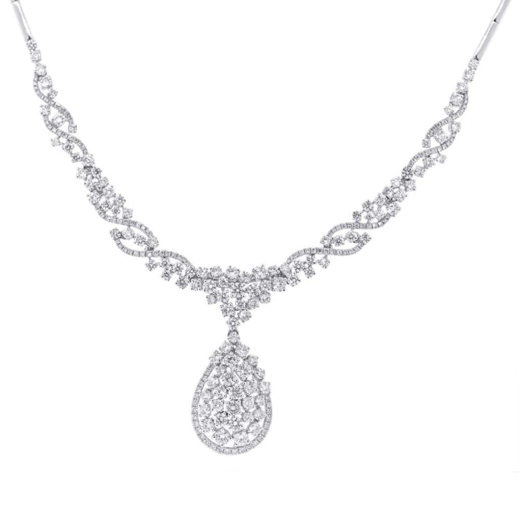 6.61ct 14k White Gold Diamond Necklace
