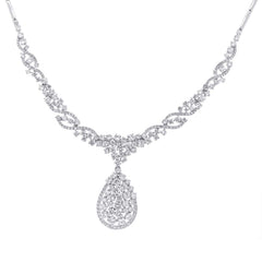 6.61ct 14k White Gold Diamond Necklace