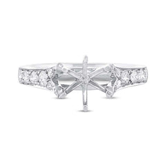 0.36ct 18k White Gold Diamond Semi-mount Ring Size 5.5