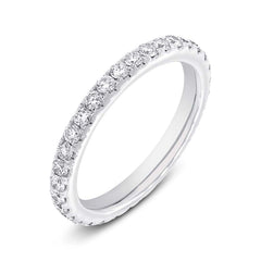 1.13ct 14k White Gold Diamond Eternity Band Size 7.75