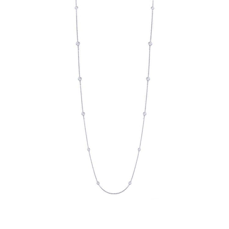 0.54ct 14k White Gold 20" Diamonds By The Yard Chain