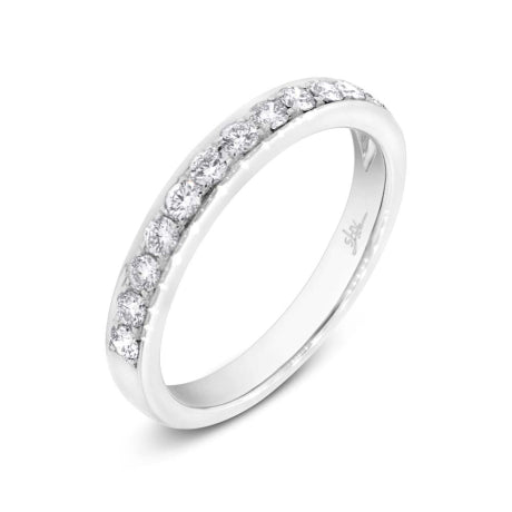 0.33ct 18k White Gold Diamond Lady's Band Size 4.75