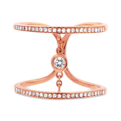 0.24ct 14k Rose Gold Diamond Lady's Ring Size 8.5