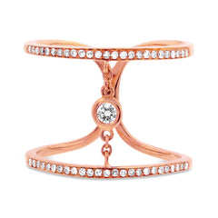 0.24ct 14k Rose Gold Diamond Lady's Ring Size 8.5