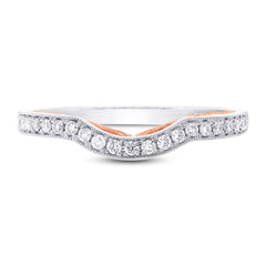 0.21ct 14k Two-tone Rose Gold Diamond Shadow Band