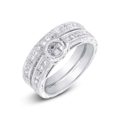 0.40ct 18k White Gold Diamond Semi-mount Ring 2-pc