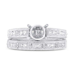 0.40ct 18k White Gold Diamond Semi-mount Ring 2-pc
