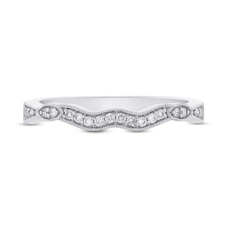 0.12ct 14k White Gold Diamond Lady's Band