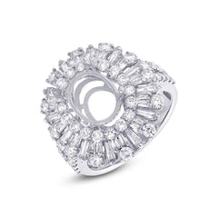 2.31ct 18k White Gold Diamond Semi-mount Ring