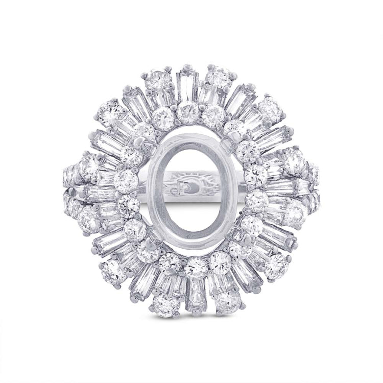 2.31ct 18k White Gold Diamond Semi-mount Ring