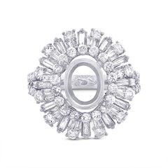 2.31ct 18k White Gold Diamond Semi-mount Ring