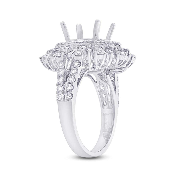 2.31ct 18k White Gold Diamond Semi-mount Ring