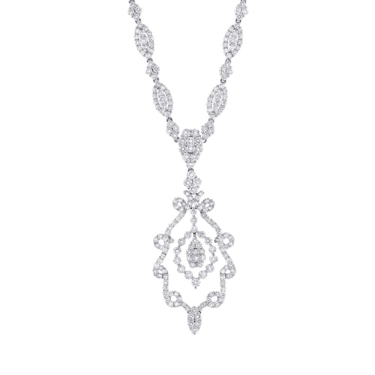 9.55ct 18k White Gold Diamond Necklace