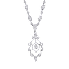 9.55ct 18k White Gold Diamond Necklace