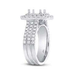 1.00ct 18k White Gold Diamond Semi-mount Ring Size 4