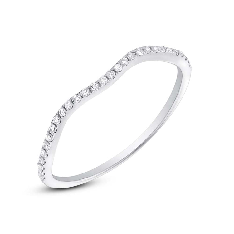 0.12ct 14k White Gold Diamond Lady's Band