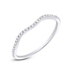 0.12ct 14k White Gold Diamond Lady's Band