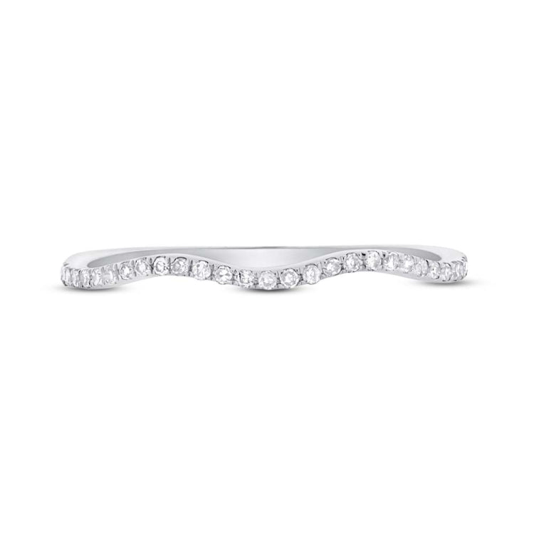 0.12ct 14k White Gold Diamond Lady's Band