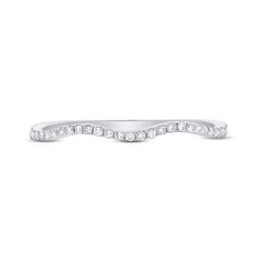 0.12ct 14k White Gold Diamond Lady's Band