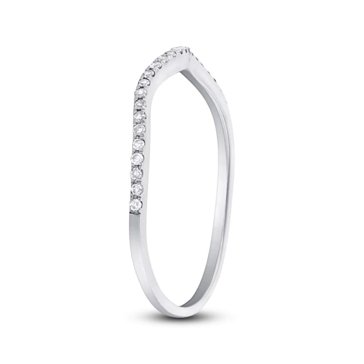 0.12ct 14k White Gold Diamond Lady's Band