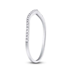 0.12ct 14k White Gold Diamond Lady's Band