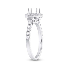 0.51ct 14k White Gold Diamond Semi-mount Ring
