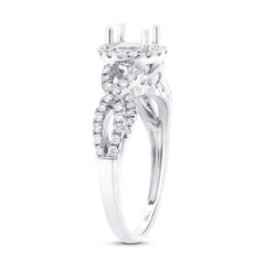 0.55ct 14k White Gold Diamond Semi-mount Ring