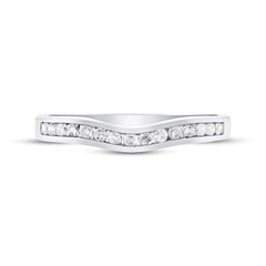 0.25ct 14k White Gold Diamond Shadow Band