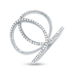 0.40ct 14k White Gold Diamond Lady's Ring Size 4
