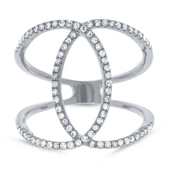 0.40ct 14k White Gold Diamond Lady's Ring Size 4