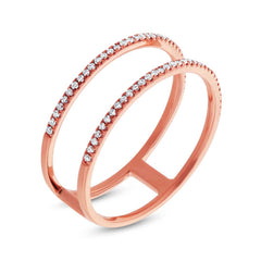 0.17ct 14k Rose Gold Diamond Lady's Ring Size 6.5