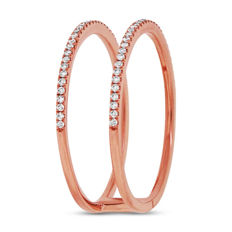 0.17ct 14k Rose Gold Diamond Lady's Ring Size 6.5