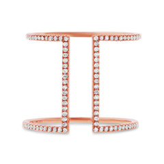 0.22ct 14k Rose Gold Diamond Lady's Ring Size 6