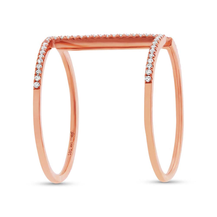 0.22ct 14k Rose Gold Diamond Lady's Ring Size 6