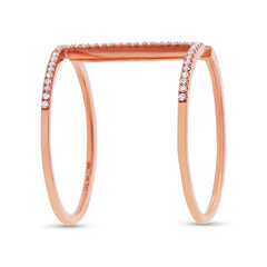 0.22ct 14k Rose Gold Diamond Lady's Ring Size 6