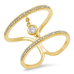 0.24ct 14k Yellow Gold Diamond Lady's Ring Size 6.5