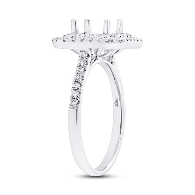 0.66ct 14k White Gold Diamond Semi-mount Ring
