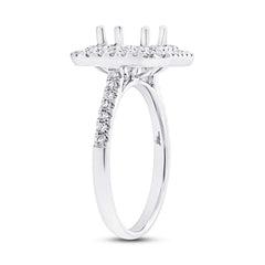 0.66ct 14k White Gold Diamond Semi-mount Ring