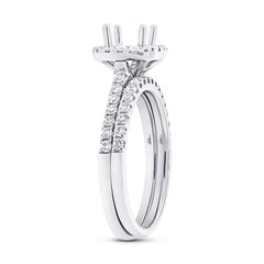 0.63ct 14k White Gold Diamond Semi-mount Ring 2-pc