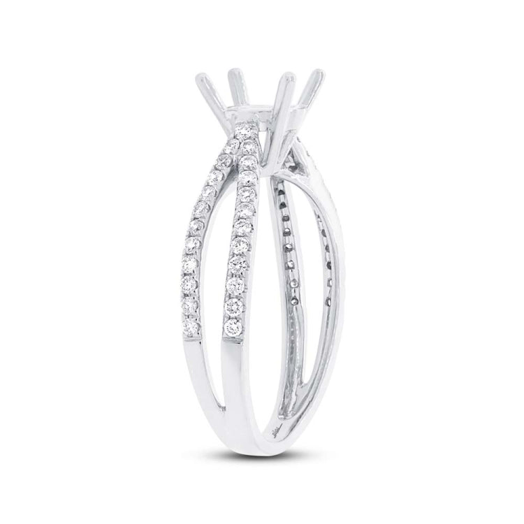 0.33ct 14k White Gold Diamond Semi-mount Ring