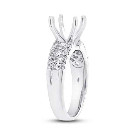 0.70ct 18k White Gold Diamond Semi-mount Ring