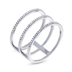 0.28ct 14k White Gold Diamond Lady's Ring Size 8.5