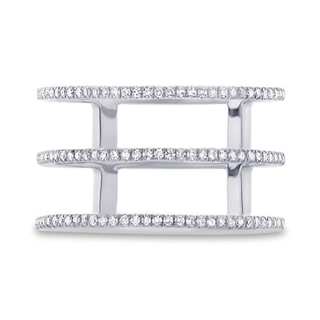 0.28ct 14k White Gold Diamond Lady's Ring Size 8.5