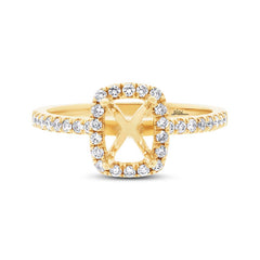 0.35ct 14k Yellow Gold Diamond Semi-mount Ring